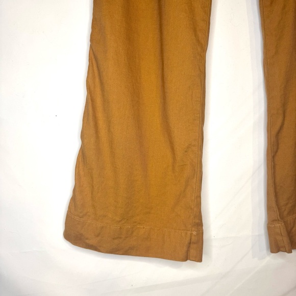Maeve Anthropologie The Junie High-Rise Flare Pants Utility Linen Size 8 - Picture 8 of 13